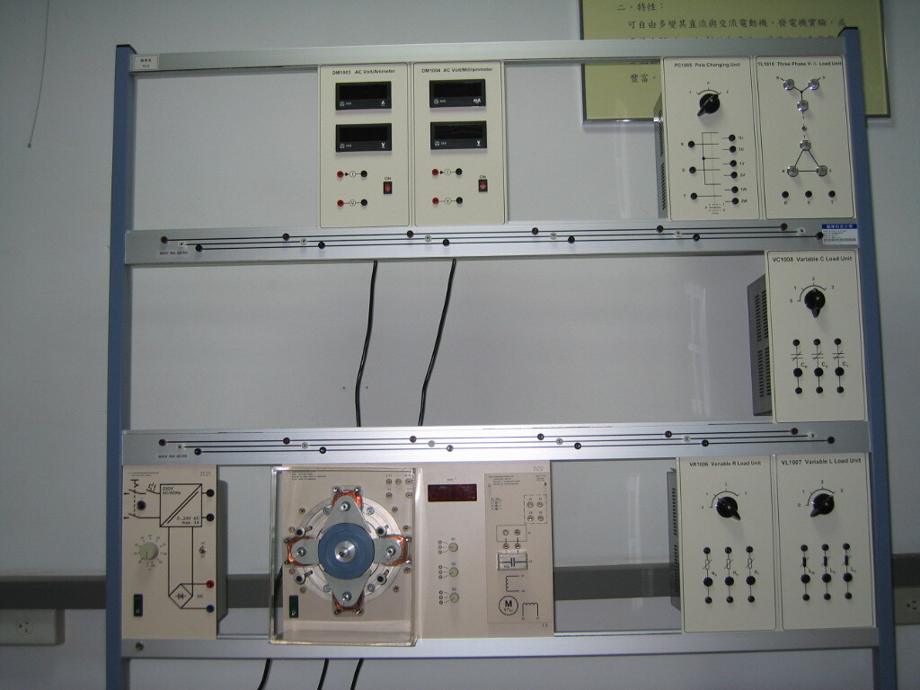 電容式單相感應電動機實驗台設備圖